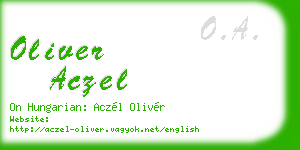 oliver aczel business card