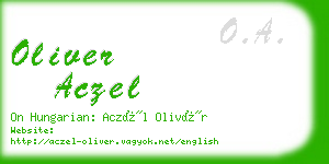 oliver aczel business card